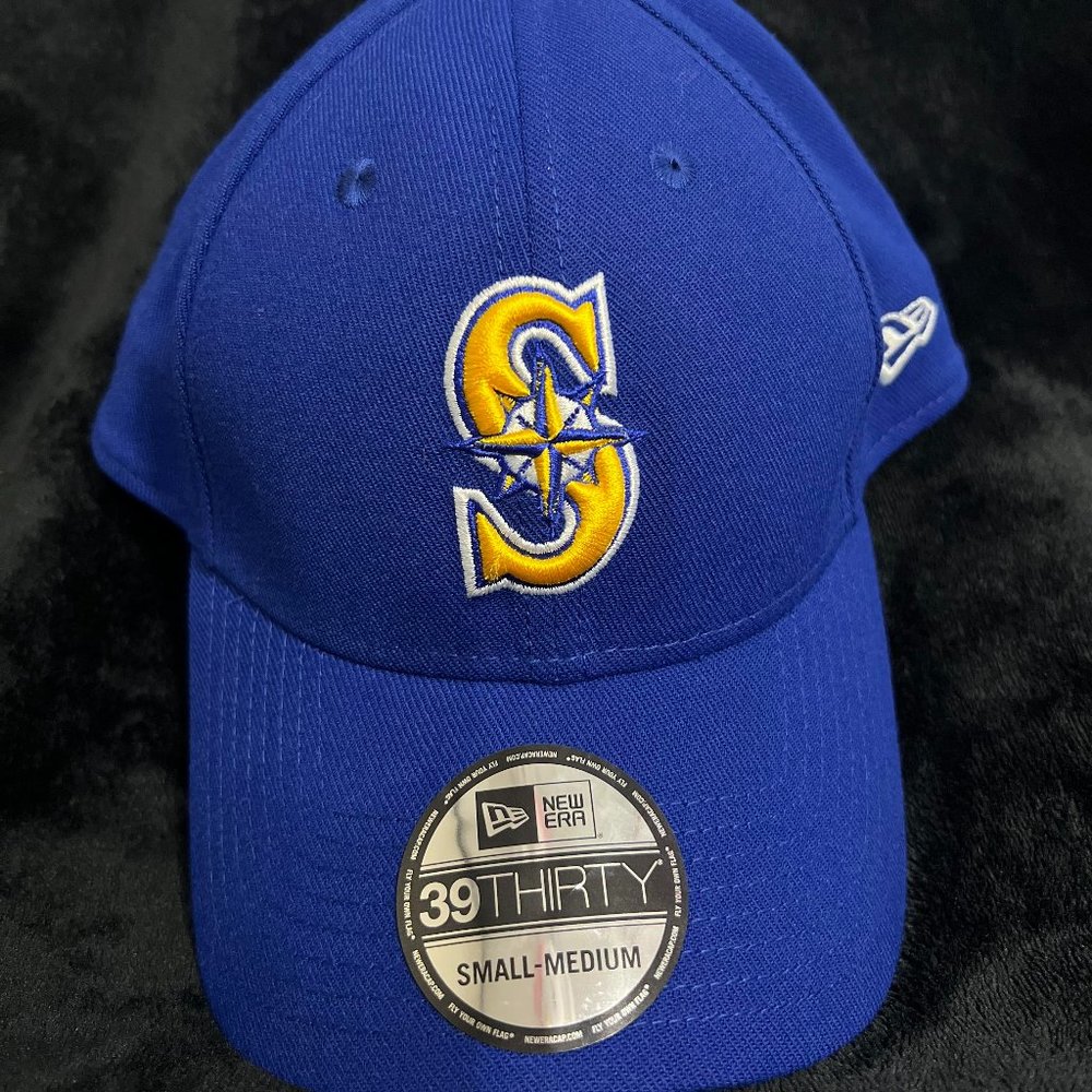 Men's Seattle Mariners New Era Royal Team Classic Alternate 2 39THIRTY Flex Hat - Picture 3 of 8